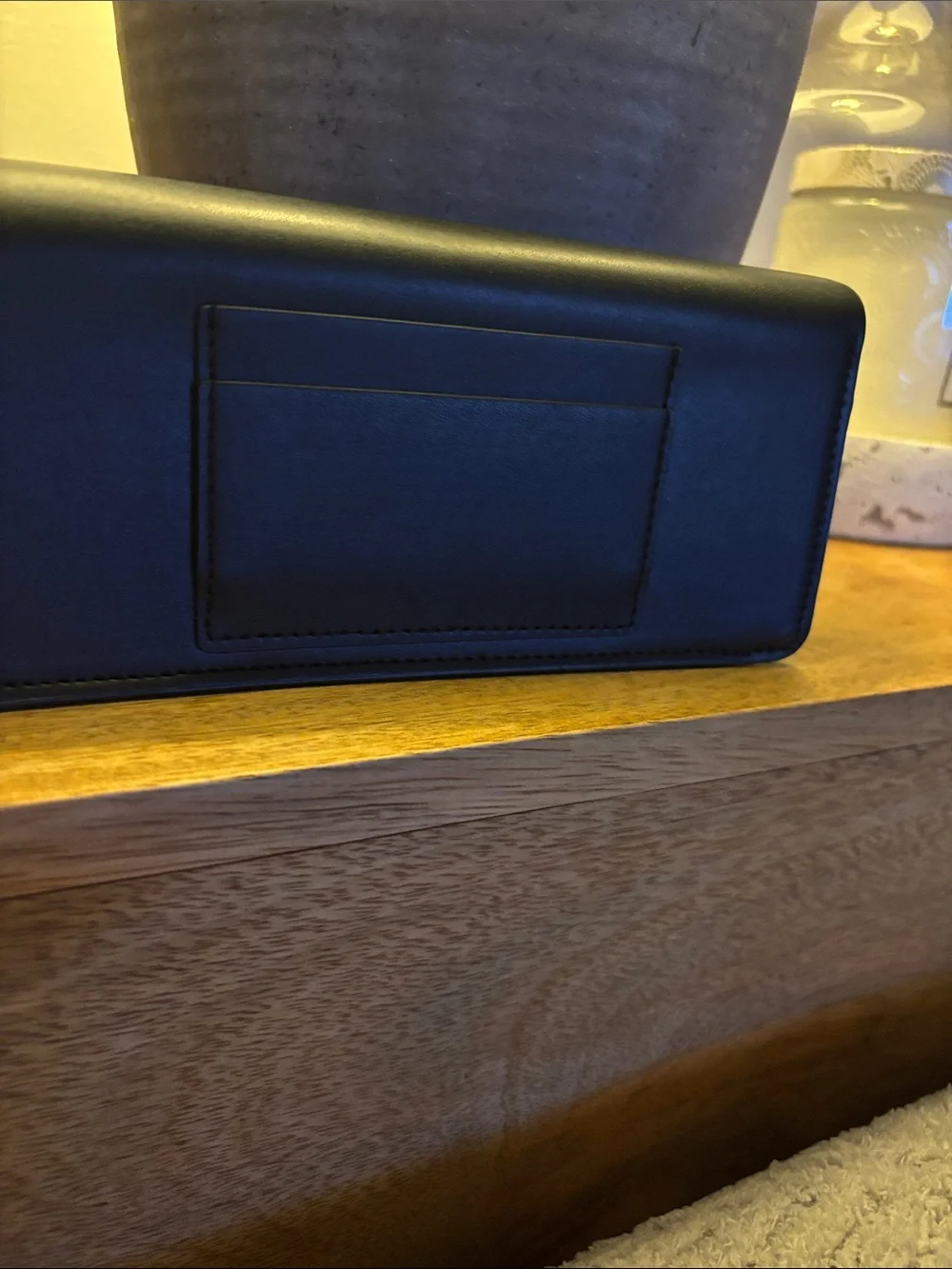 Dolce & Gabbana Embossed DG Black Leather Phone Case